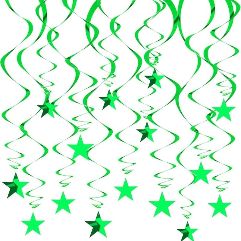 30 шт. Элегантные подвесные спирали со звездами для украшения фестивалей и вечеринок, разработанные для легкой установки и стабильного использования