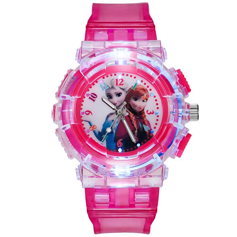 Новые детские часы оптом Пластиковые часы «Холодное сердце» с ночником Источник трансграничной электронной коммерции Персонажи)