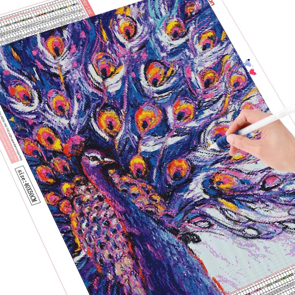 5d алмазная живопись полная дрель квадратный павлин Алмазная вышивка животное Алмазная мозаика рукоделие искусство домашний декор