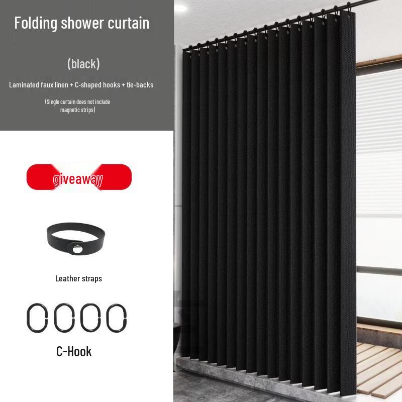 Folding Shower Curtain Partition