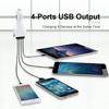 Оригинальное автомобильное зарядное устройство, 4 порта USB, быстрая зарядка Qc 3,0 для Iphone 13 Pro Max 12 11 Xiaomi Samsung, аксессуары для мобильных телефонов Ipad