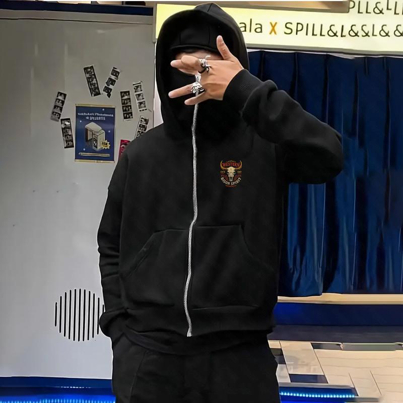 Men's Spring Hoodie, 3D Digital Print Weird Funny Men's Hoodie skull Fashion Youth Jumper Loose And Comfortable