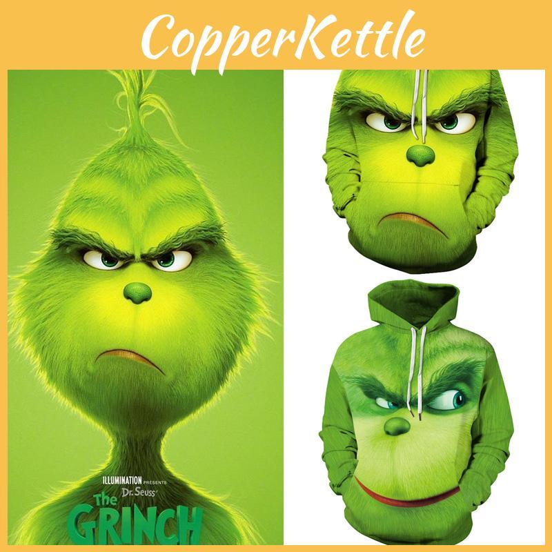 Толстовка с капюшоном Rascal Green Monster The Grinch для мужчин, изготовленная из мягкого и дышащего материала для комфортной носки