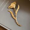 Exquisite Tulip Brooch Suit Charm Deco Clothing Pin Accessories Luxury Flower Bud Brooch  Weddings