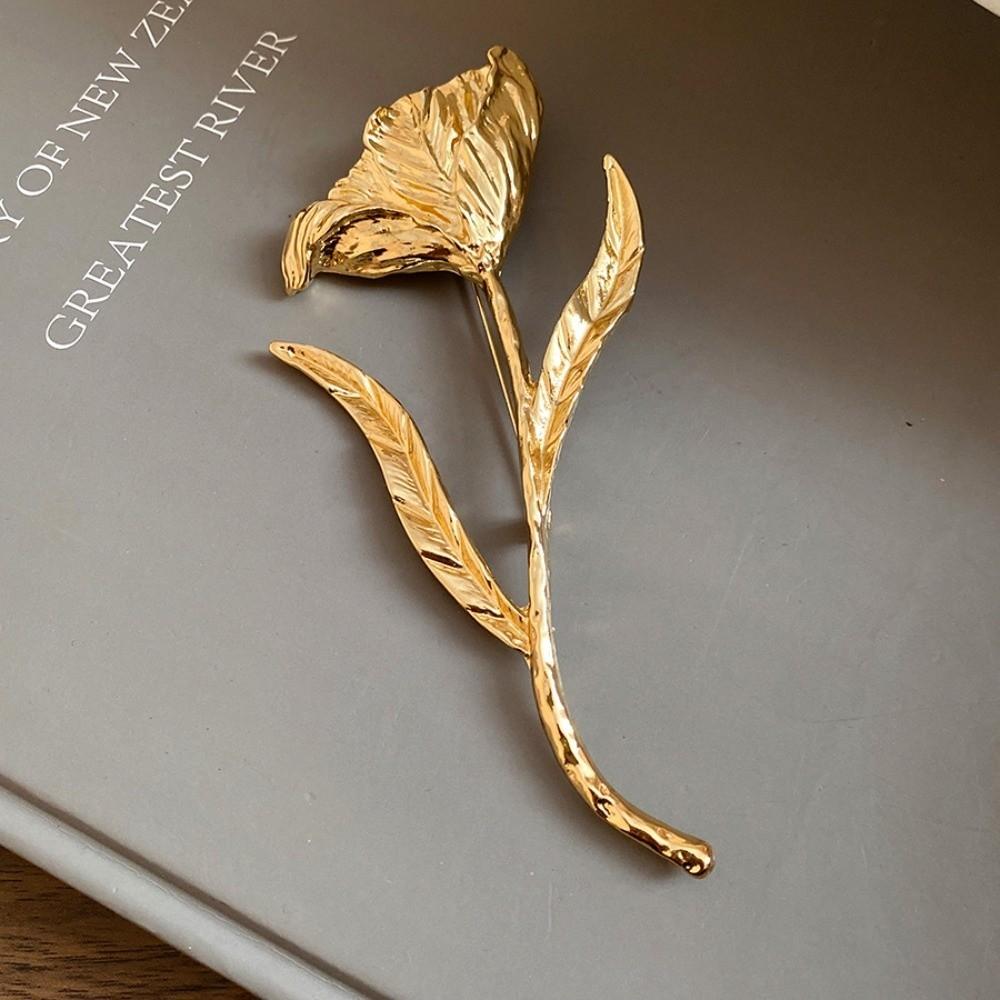 Exquisite Tulip Brooch Suit Charm Deco Clothing Pin Accessories Luxury Flower Bud Brooch Weddings