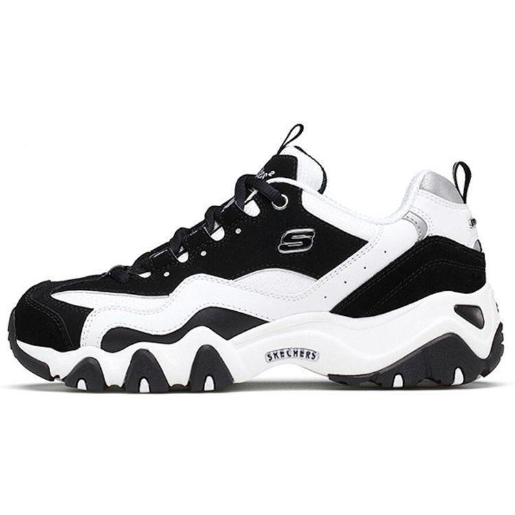 Skechers D'lites Gs Белый/Черный Женские 99999069-BKW