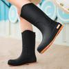 New Waterproof Shoes Women's Rain Shoes Medium Tube Non-slip Water Boots Japanese and Korean Version High Tube Outer Wear Adult Rain Boots Fashion