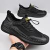 Мужская обувь 2025 новая летняя мужская на резинке повседневная спортивная обувь удобная большого размера дышащая сетчатая обувь тренд