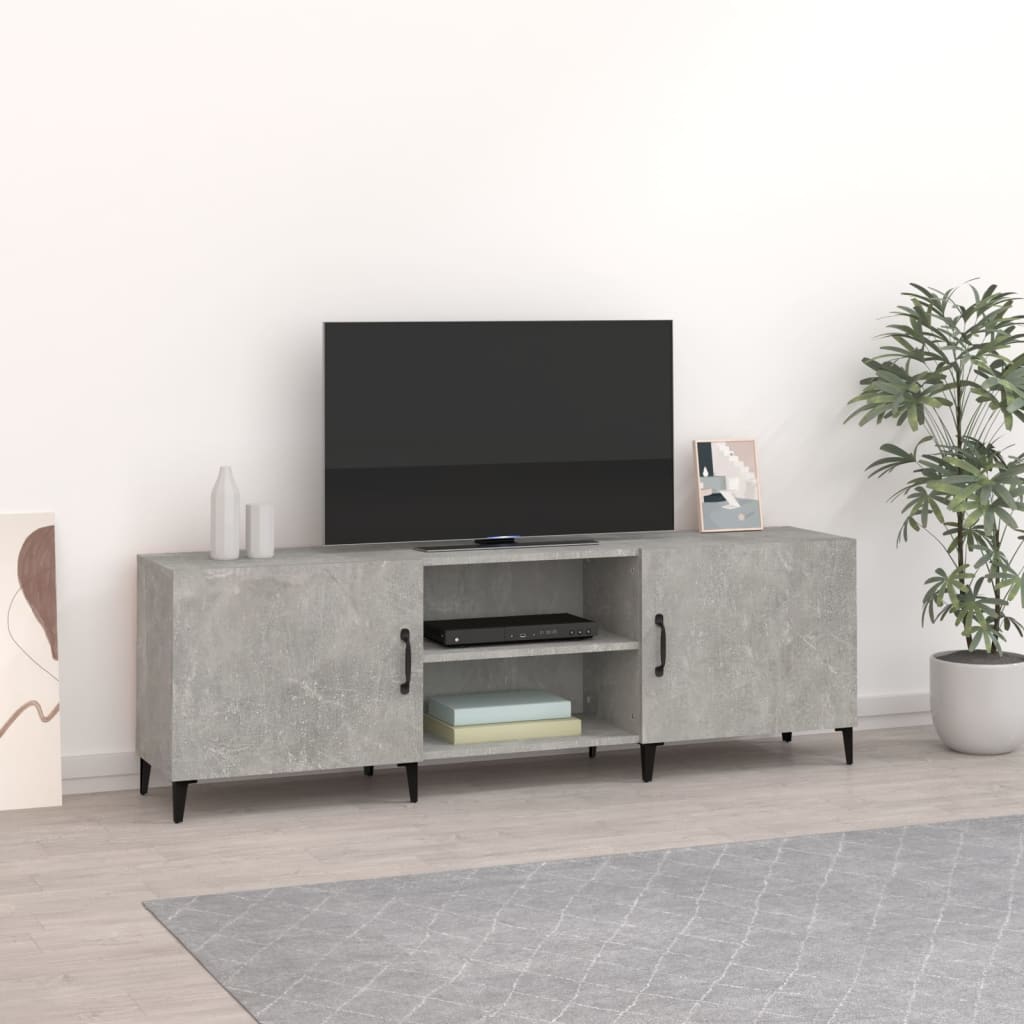 TV Stand Concrete Grey 150 x 30 x 50 cm Particleboard
