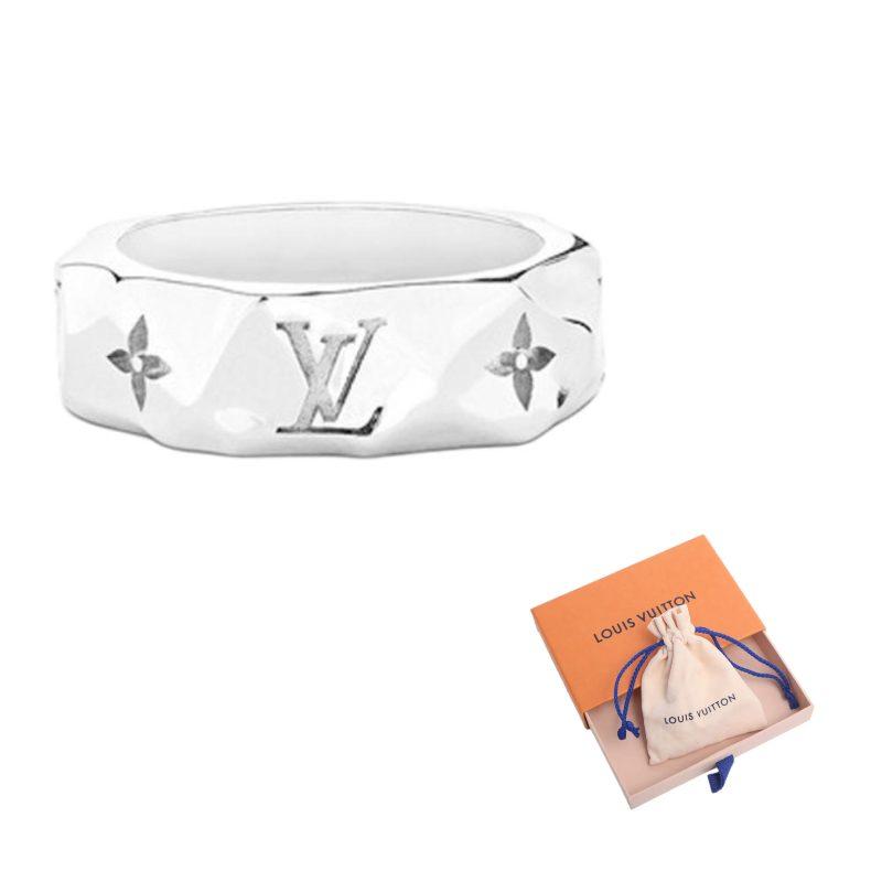 Louis Vuitton Металлические кольца с монограммой Мужские Серебряные M00334