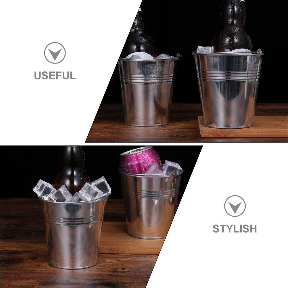 Маленькое железное ведро, цветочный горшок, корзинки для чипсов, контейнер для кубиков льда, контейнер для хранения жареной курицы, жестяная пластина