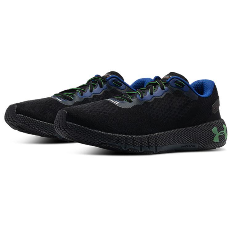 Under Armour HOVR Machina 2 Breathable Non-Slip Durable Low-Top Sneakers Men Sneakers Black Blue 3025202-002