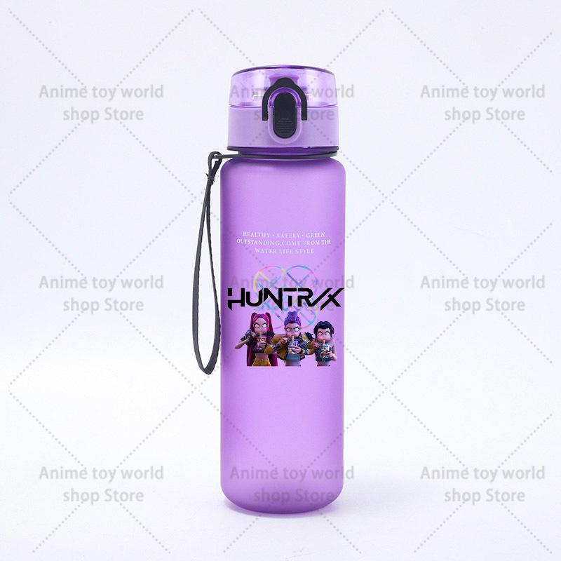 KPop Demons Hunters Large Capacity Sports Water Bottle Motivational Leak Proof Portable Reusable Cups Outdoor Travel Gym Jugs