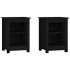 VidaXL Bedside Tables 2 Pcs Black 40x35x55 Cm Solid Pine Wood 820965
