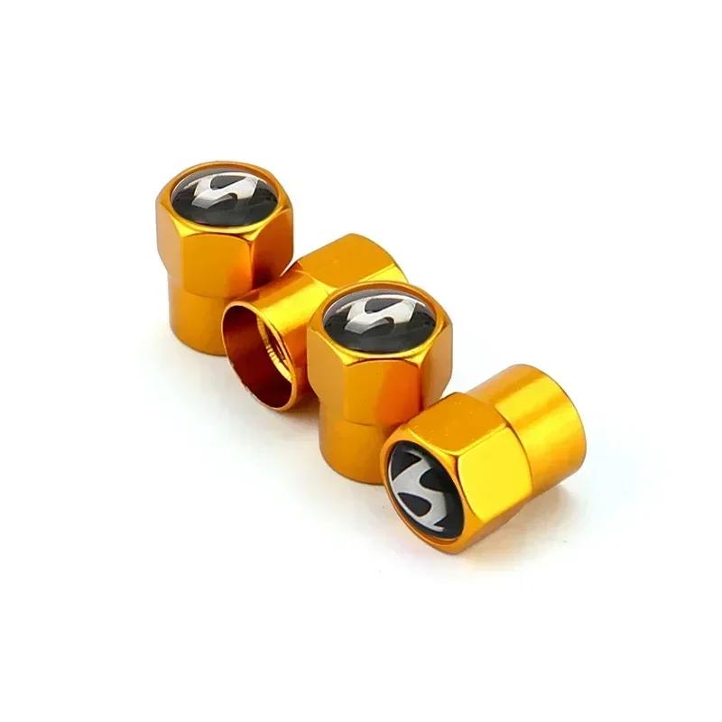 4pcs Tyre Cover for Hyundai N Logo Tiburon Verna Sonata IX35 I20 I30 Azera Elantra Genesis Aslan Auto Accessories Tire Valve Cap AH4