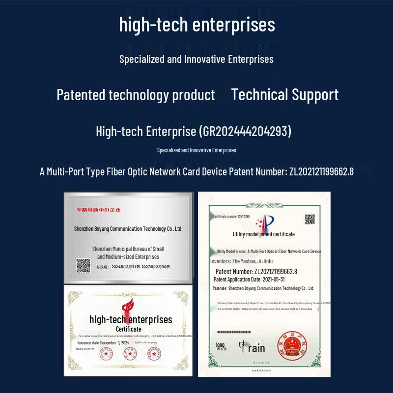BOYANG Intel I210 PCI-E X1 Gigabit Single SFP Fiber Network Card