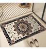 Bohemian Vintage Flowers Soft Kitchen Rug Anti-Fatigue Kitchen Rug Waterproof Non-Slip Rugs Set Runner Rug Bedside Rug Absorbent Carpet For Kitchen