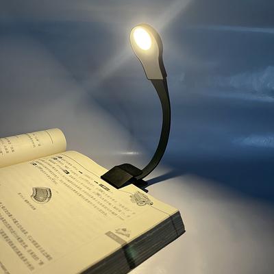 USB 3000K 6000K с регулируемой яркостью, гибкий съемный светодиодный светильник для чтения книг с большим зажимом для спальни