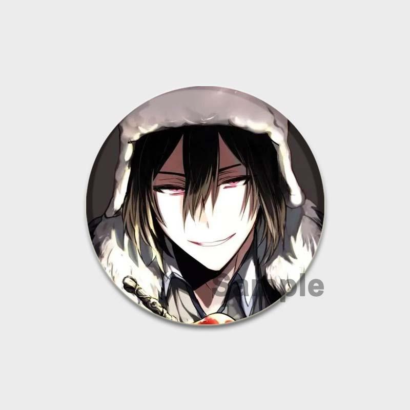 58 мм аниме булавка Bungo Stray Dogs нагрудные булавки Chuuya Ranpo Yosano акриловая брошь ручной работы из эпоксидной смолы значок ювелирный аксессуар для рубашки-сумки