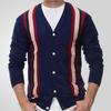 New Versatile Autumn And Winter Cardigan Men'S Retro Knitted Sweater Jacket Long Sleeved Heavy Jacquard Sweater