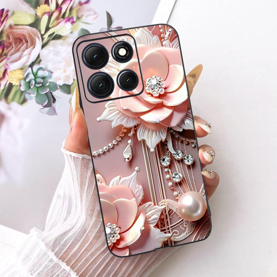 For Motorola Moto G86 Power Cute Flower Butterfly Cat Painted Case For Moto G86 G86Power Black Silicone Soft Phone Cases