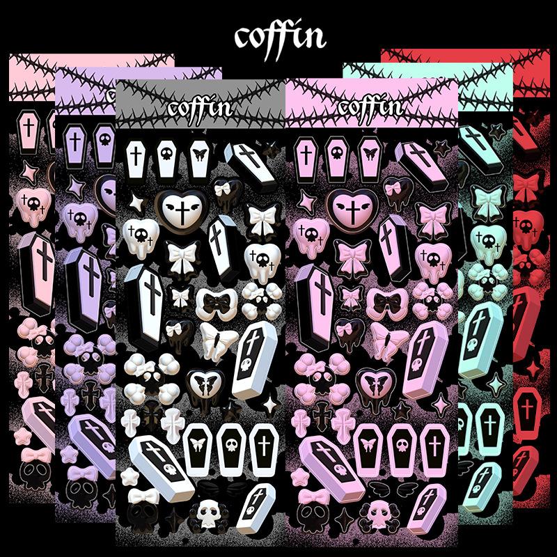 Cool Girl YK2 Style Graffiti Material Stickers DIY Decoration Cross Tombstone Children Kids Toy Hand-account Tool