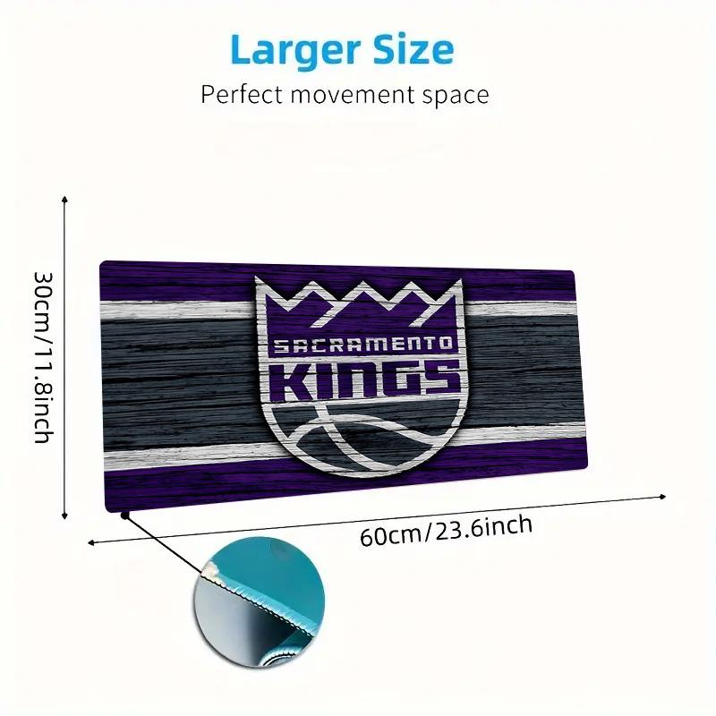 Sacramento Kings2 Print Cushion Non-slip Laptop Tablet Big Mousepad XXL Mat Mini PC Playmat With Lock edge
