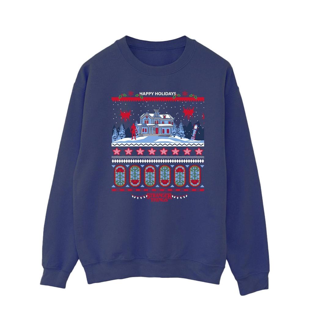 Netflix Mens Stranger Things Fair Isle Sweatshirt