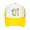 Groovy Rainbow Peace Bloom Typograph Mesh Baseball Cap Casual Hat Outdoor  For Womens Unisex FeUnisex