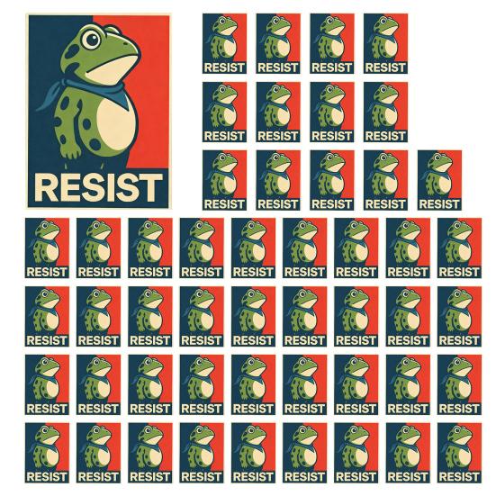 1/5/10/20/50/100Pcs Resist Frog Sticker Waterproof PVC Frog Meme Sticker Cell Phone Laptop Computer Helmet
