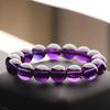 Браслет с аметистом, браслет с одним кольцом из фиолетового темного аметиста, украшения из аметиста, подарки на день рождения для мужчин и женщин.
