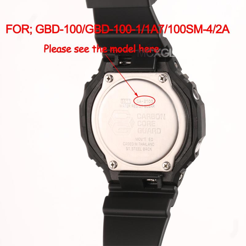 Сменный ремешок GBD100 Подходит для Casio GBD-100 GBD-100-1/1A7/100SM-4/2A Мужской Спортивный Водонепроницаемый Браслет Резиновый Ремешок для Часов