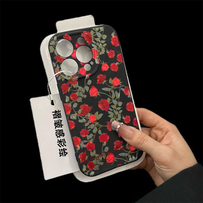 Full screen rose iPhone11promax mobile phone case is suitable for Apple 11promax pleats 11 fresh 11.