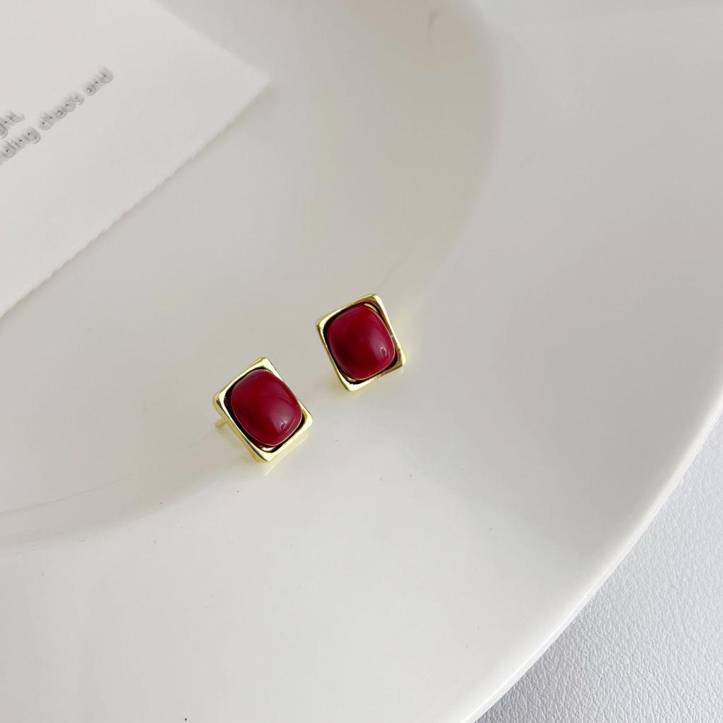 «Серьги-иглы Майяра 925»: "Янтарный жемчуг в стиле ретро для осени/зимы"