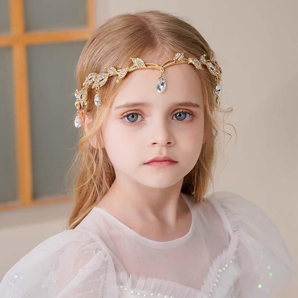 Exquisite Crystal Forehead Accessory Elegant Bride Shiny Hair Hoop Elf Rhinestone Headband  Wedding