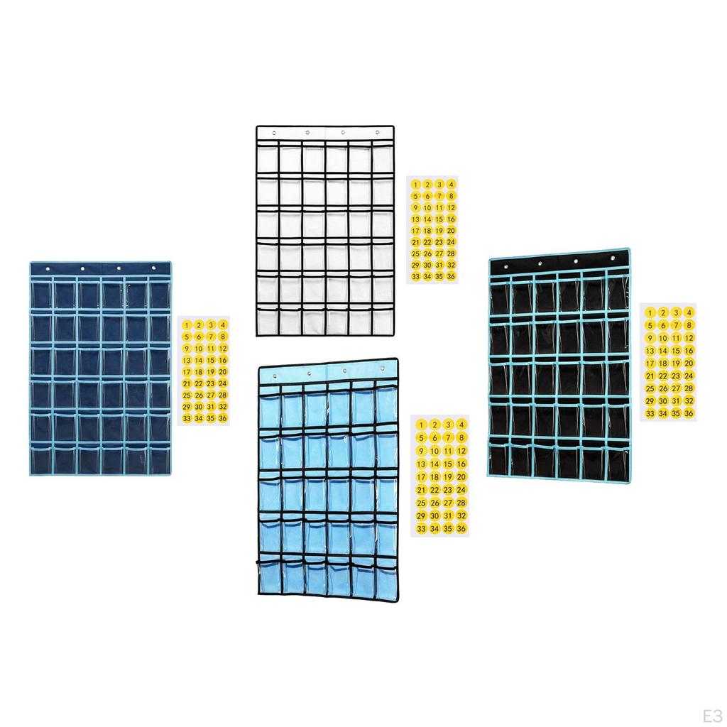 36 Classroom Pocket Charts for Cellphones and Calculators Holder Wall Door Mount Hanging Organizer