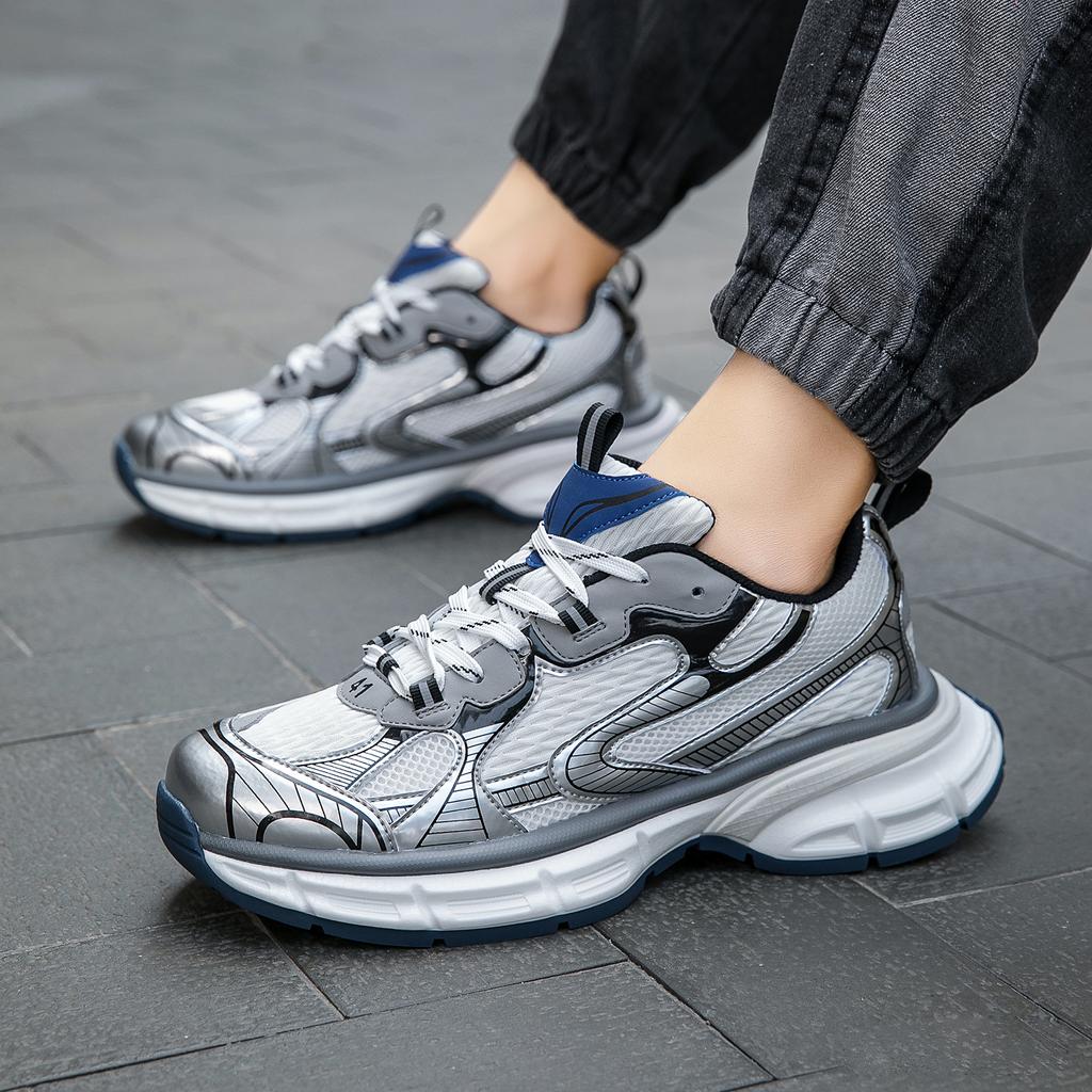 Men Sneakers Breathable Running Shoes Basketball Shoes Shock Absorbing Sole 8309