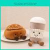 Teapot Cup Coffee Baguette Cinnamon Roll Baguette Plush Toys Short Fabric Kids