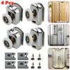 4pcs Shower Door Rollers Runners Wheels 25mm Wheel Zinc Alloy HomeBathroom  Sliding Door Rollers Replacement Hanging Wheel