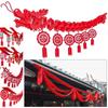 Баннер Лунный Новый год Китайский Новый год Домашнее украшение Гирлянда Настенный подвес Полый вымпел Декор для вечеринки