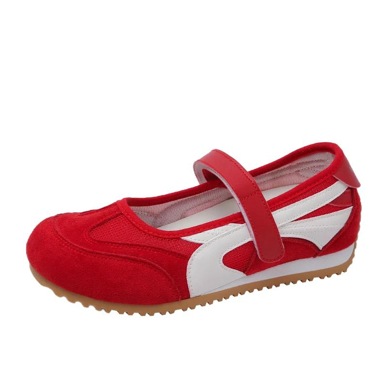 Мода 2025 Лето Женские Вулканизированные Туфли Мэри Джейн Балетки Повседневные Уличные Кроссовки для Ходьбы Удобная Легкая Резиновая Подошва Женские Туфли