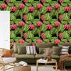 Tropical flowers with leaves wallpaper for living room and bedroom 50x1000