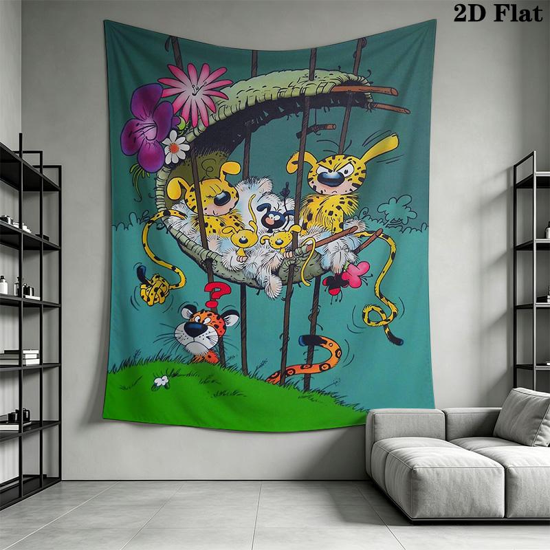 Marsupilami anime style Pattern Home Decor Tapestry, Wall Hanging, Decorative RV Wall Cloth.ZGT0914309