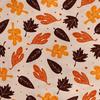 Royal Samt Stoff Polyester Zum Nähen - Motiv Herbstblätter 2