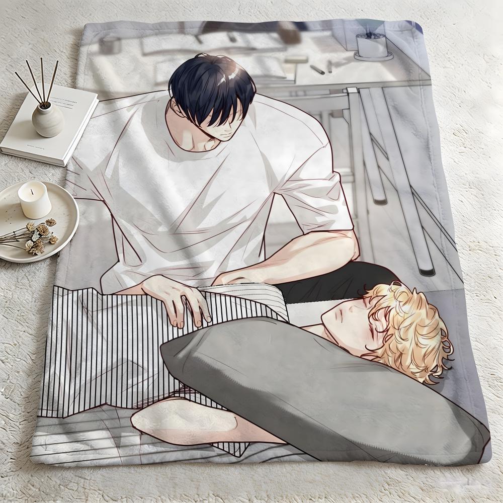 comic LLove Is An Illusionn Throw Warm Soft Flannel Blanket Multiuse for Sofa Bed Camping Travel Nap