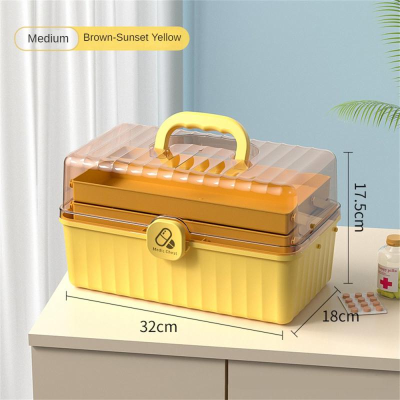 Многослойная аптечка, большая аптечка первой помощи, переносная аптечка, контейнер для таблеток, семейный контейнер для экстренной помощи, органайзер для хранения