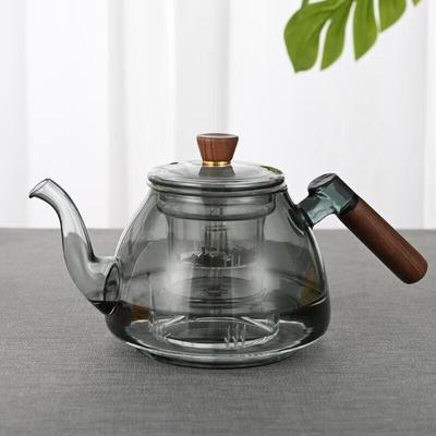 Двухцелевой травяной чайник Chaxun из грецкого ореха и стекла