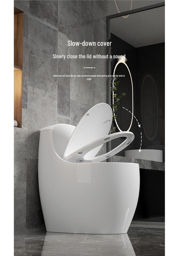 Silent Egg-Shaped Water-Saving Toilet with Super Swirl Siphon