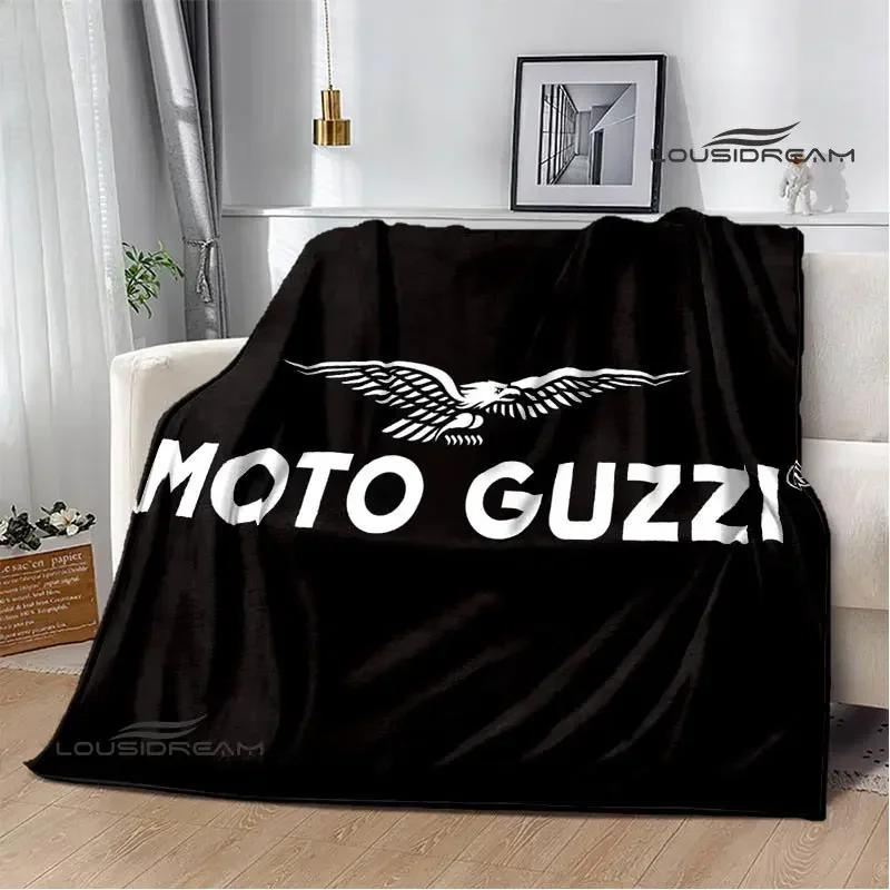 Пледы с принтом логотипа мотоцикла Guzzi Модные теплые пледы Мягкие и удобные пледы Домашние и дорожные пледы Подарок на день рождения