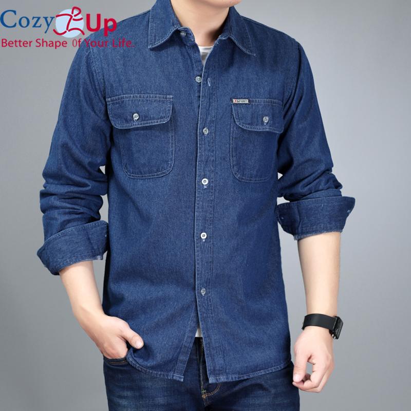 Cozy Up New Men's Denim Shirt Spring Summer Jean Shirts Male Handsome Business Shirt Casual Oversize Tops